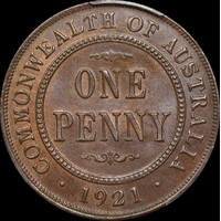 1921 Penny Choice Unc (PCGS MS63BN)