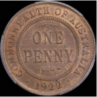 1922 Perth Penny Indian Obverse PCGS MS63BN