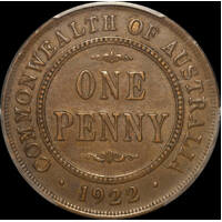 1922 Penny Indian Obverse PCGS AU55