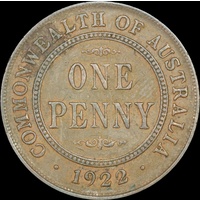1922 Penny Perth Indian Obverse PCGS XF40