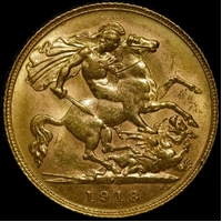 1918 Perth George V Half Sovereign PCGS MS61