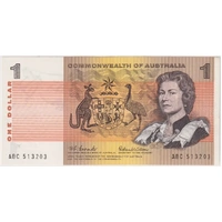 1966 $1 Note Coombs/Wilson R71 about Uncirculated