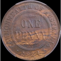 1924 Penny English Obverse PCGS MS63BN