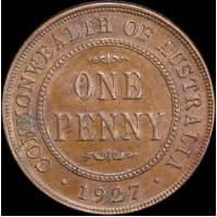 1927 Penny about Unc