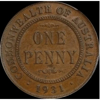 1931 Penny Aligned Date English Obverse PCGS MS62BN