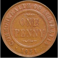 1931 Penny Indian Obverse Standard Reverse Very Fine