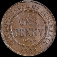 1933 Penny Uncirculated (PCGS MS62BN)