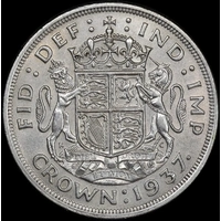 1937 Silver Crown George VI S#4078 good EF