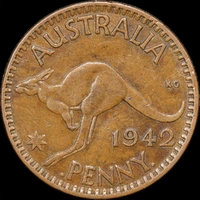 1942-I Penny Missing Mintmark good VF