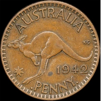 1942-I Penny Missing Mintmark Very Fine