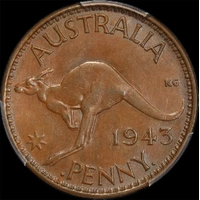 1943-I Penny Uncirculated (PCGS MS62BN)