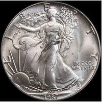 USA 1987 Silver Liberty Eagle 1oz Uncirculated