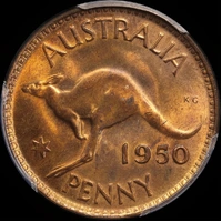 1950 Penny Choice Unc (PCGS MS64RB)