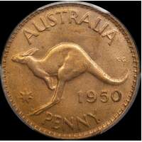 1950 Penny PCGS MS65RD