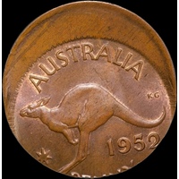 1952 Penny 8mm Offstrike Error good EF