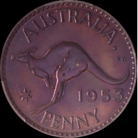 1953 Perth Proof Penny and Halfpenny Pair PCGS PR63RB / 62RB