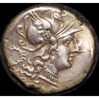 Ancient Rome (Republic) 136BCE C. Servilius Denarius RRC 239/1 good VF