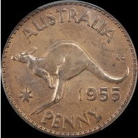 1955 Melbourne Proof Penny PCGS PR64RB