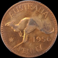 1956 Melbourne Proof Penny PCGS PR64RD