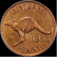 1956 Perth Proof Penny PCGS PR62RB