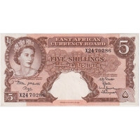 East Africa 1961-63 5 Shillings Pick#41a good EF