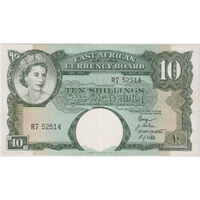 East Africa 1958 10 Shillings Pick#38 good EF