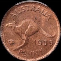 1959 Penny Choice Unc (PCGS MS64RB)