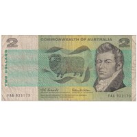 1966 $2 Note FAA First Prefix Coombs/Wilson R81F Fine