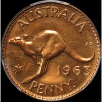 1963 Perth Proof Penny (PCGS PR63RD)