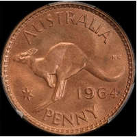 1964 Penny Gem Unc (PCGS MS65RB)