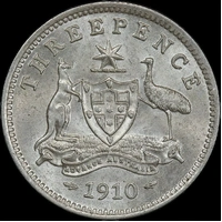 1910 Threepence Uncirculated