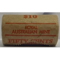 1982 50 Cent Mint Roll Brisbane Commonwealth Games Heads/Heads