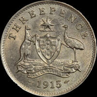 1915 Threepence good EF