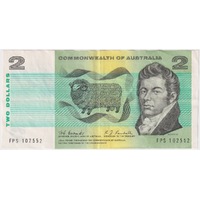 1968 $2 Note Coombs/Randall FPS Last Prefix R82L about EF