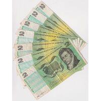 Commonwealth of Australia Paper $2 Note Issued 1966 ~ 1975 Decent Condition