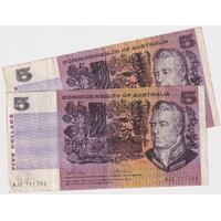 Commonwealth of Australia Paper $5 Note Issued 1966 ~ 1975 Decent Condition