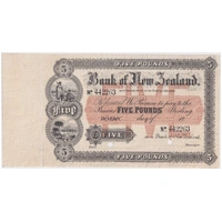 Bank of New Zealand (Dunedin) 1903-1915 5 Pound Note Uncirculated