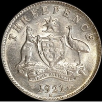 1921 Threepence Uncirculated