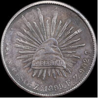 Mexico 1898 Go-S Silver Peso KM# 409.1 good VF