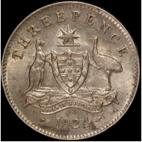 1924 Threepence Extremely Fine
