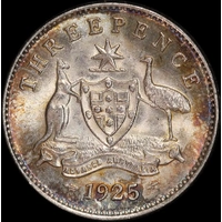 1925 Threepence Uncirculated