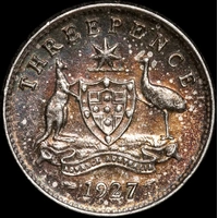 1927 Threepence good EF