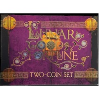 Tuvalu 2019 Silver Proof 2 Coin Set Pig Lunar Good Fortune