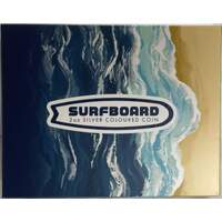 2020 2oz Silver Coloured Coin - Surfboard