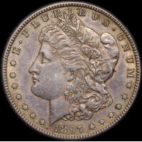 USA 1897-S Silver Morgan Dollar good EF