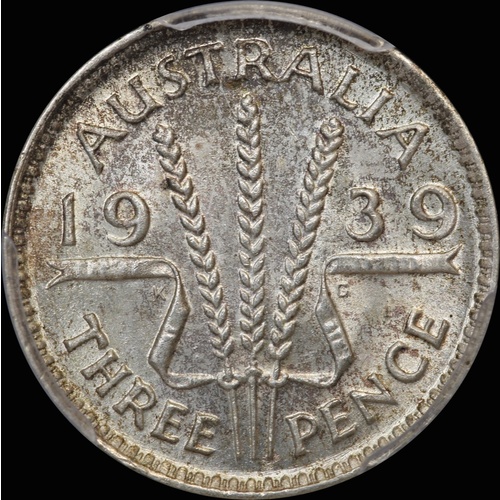 1939 Threepence Gem Unc (PCGS MS65)
