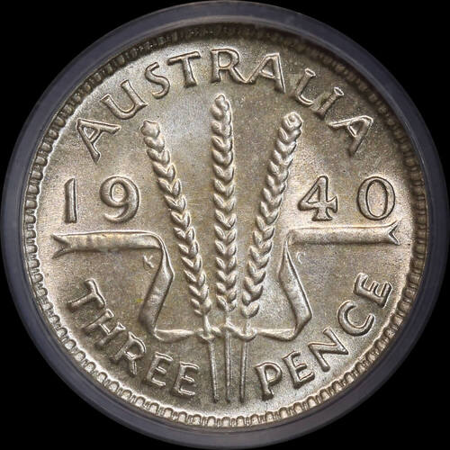 1940 Threepence Choice Unc (PCGS MS63)