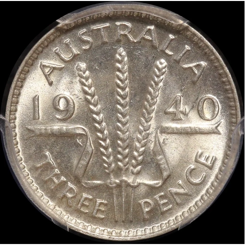 1940 Threepence Choice Unc (PCGS MS64)