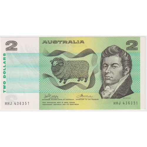 1974 $2 Note Australia Phillips/Wheeler R85 Uncirculated