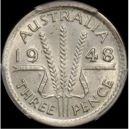 1948 Threepence Choice Unc (PCGS MS63)